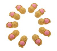 KAILIKETIY 10pcs Peanut Jewelry Pendant Key Chain Diy Keyring Charm Making Fashion Pendant Birthday Peanut Keychain Decor