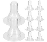 KAILIKETIY 10pcs Silicone Lamb Milk Bottle Nipples Thickened Pacifiers for Small Animal Feeding, Replacement Sheep Feeders Suitable for Livestock Nursing Supplies