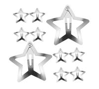 KAILIKETIY 10pcs Star Hairpins Metal Snap Hair Clips Decorative Hair Accessories for Women Girls Small Hairpin Clips Star Jewelry for Party