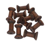 KAILIKETIY 10Pcs Vintage Wooden Craft Spools Rustic Empty Thread Bobbins for Embroidery Machine Projects Ribbon Weaving and Yarn Art DIY Craft Supplies