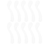 KAILIKETIY 10pcs White Reusable Face Cream Spatula Tool Made of Sturdy Ps Material, No Easy to Deform Or Break, for Traveling and Beauty Salon Use