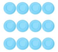 KAILIKETIY 12pcs Blue Mini Insect Feeding Dishes for Terrarium Reptiles - Small Roaches and Hermit Crab Food and Water Bowls for Leopard Gecko and Bearded Dragon