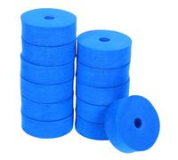 KAILIKETIY 12Pcs Lake Blue Cymbal Felt Double Layer Thick Pads Cushioned Washers for Drum Kits Noise Reduction and Instrument Protection During Live Performances