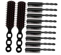 KAILIKETIY 12pcs Long Handle Hair Combs for Women Bulk Detangling Hair Brush Double Sided Bristle Brush Mens Accessories