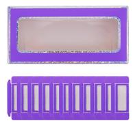 KAILIKETIY 12pcs Nail Tips Organizer and False Nail Storage Case with Window, Purple Paper Material, Protects Small Accessories, Easy to Carry in Handbags or Purses