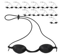 KAILIKETIY 12pcs Reusable Black Silicone Eye Pads for Beauty Treatments with Easy Maintenance and Hygienic Design, Classic Sleek Look, for Skincare Routines and Sun Bed Protection