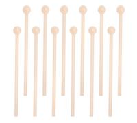 KAILIKETIY 12Pcs Wooden Xylophone Mallets Set with Natural Wood Handles, Percussion Sticks for Glockenspiel and Drum, Music Mallets for Students and Beginners