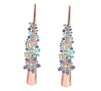 KAILIKETIY 1pair Dazzling Rhinestone Hair Clips for Women Stylish Alligator Hair Accessories Versatile Decorative Barrettes for Ceremonies Weddings and More