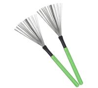 KAILIKETIY 1Pair Portable Drum Wire Brushes with Wooden Handle High Percussion Brush for Beginners and Professionals Lightweight and Easy to Carry for Drummers