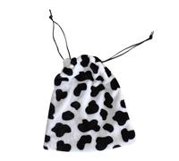 KAILIKETIY 1pc Plush Cow Drawstring Makeup Storage Bag Crossbody Toiletry Pouch for Travel Cute and Portable Cosmetic Organizer for Skincare Essentials and Daily Use