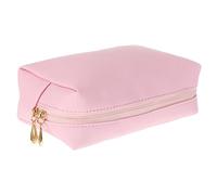 KAILIKETIY 1pc Square Cross-Pattern Makeup Bag for Women Large Capacity Pu Cosmetic Pouch Portable Handbag for Travel Gym and Bathroom Organization Chic Design