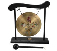 KAILIKETIY 1set Brass Feng Shui Gong Bell Ornament for Home Office Decor Elegant Chinese Desktop Decoration with Stand Serenity for Zen Spaces Craftsmanship