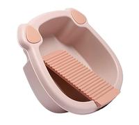 KAILIKETIY 1Set Washbasin Washboard Combo for Hand Washing Clothes Compact Laundry Basin Lightweight and Portable for Home Dormitory Travel and Outdoor Use