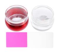 KAILIKETIY 2 Sets Manicure Nail Art Stamper and Scraper Kit for French Nail Tips Abs Material Covers Curved Edges for Manicure Decorations and DIY Art