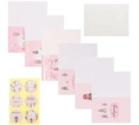 KAILIKETIY 2 Sets of Flower Thank You Cards with Envelopes, Compact Shape Paper Cards Offering Enough Space for Writing, Firm to Use, for Weddings and Special Occasions