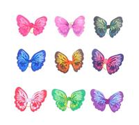 KAILIKETIY 20 Pcs Butterfly Pattern Elastic Pet Hair Ties Mixed Colors Stylish Dog Hair Rings for Puppies for Grooming and Everyday Wear