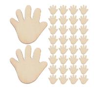 KAILIKETIY 200pcs Unpainted Hand Shaped Wood Plaques Smooth Finish and Ergonomic Design, Beige Wooden Craft Blanks for DIY Projects, Teaching Models and Photo Props