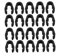 KAILIKETIY 20pcs Flexible Plastic Microphone Stand Accessories Mic Cable Clips Boom Arm Cable Clamp for Recording Live Performance