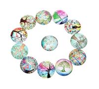 KAILIKETIY 20PCS Mixed Pattern Glass Decals Creative DIY Jewelry Material Patches for Crafts for Earring and Cuff Link Design Durable and Stylish Decorations