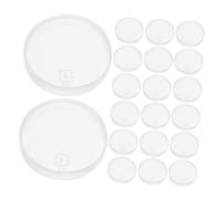 KAILIKETIY 20pcs Plastic Glue Dispenser Tray and Round Glue Quilling Plate Set for Paper Quilling Crafting for Precise Adhesive Application