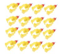 KAILIKETIY 20pcs Poultry Water Feeders Spring Clip Automatic Chicken Waterer Suitable for Chickens Ducks Quails Yellow Drinkers for Buckets and Poultry Housing Random Color