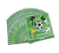 KAILIKETIY 20pcs Soccer Party Supplies Napkins Soft Absorbent Football Themed Disposable Napkins for Birthday Parties Sports Events Family Gatherings Cocktail Wedding Reception Use
