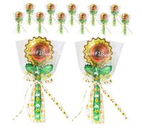 KAILIKETIY 20pcs Sunflower Shaped Balloons Handheld Floral Party Decorations for Weddings Birthdays Showers Summer Theme Events Aluminum Foil Balloons