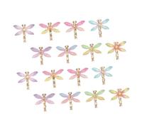KAILIKETIY 24Pcs Mixed Color Dragonfly Charms for DIY Jewelry Making Lifelike Headdress Accessories Easy to Use Pendants for Bracelets Necklaces and Crafts