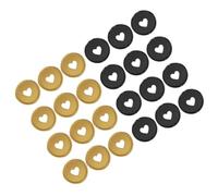KAILIKETIY 24Pcs Multi-use Loose-Leaf Binder Discs with Heart Design Discbound Binding Rings for DIY Notebooks Planners Scrapbooking School and Office Use Gold and Black