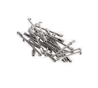 KAILIKETIY 24pcs Premium Chrome Banjo Round Hooks Set Metal Banjo Parts for Standard Thread Durable Accessories for Musicians