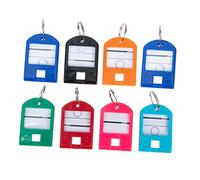 KAILIKETIY 25pcs Plastic Key Ring Tags Portable Key Labels Identification Labels Hanging Tags Ring
