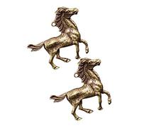 KAILIKETIY 2Pcs Antique Horse Pendants Unique Brass Accessories for DIY Necklaces Keychains Bracelets Lightweight Durable for Weddings Parties and Holidays