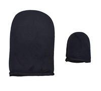 KAILIKETIY 2pcs Black Self Tanning Mitt Gloves for Ladies, Double-sided Face Glove Applicator with Pe, Sponge and Flocking Material, Easy to Carry and Do Not Drop Nap, for Sunless