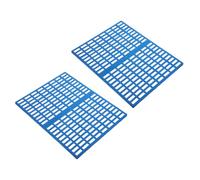 KAILIKETIY 2pcs Blue Plastic Rabbit Cage Floor Mats with Snap Joint, Small Animal Resting Pads for Bunny, Guinea Pig and Ferret Cage Bedding Accessories