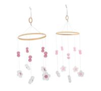KAILIKETIY 2pcs Boho Crib Decoration Mobile Flower Nursery Mobile Boy Girl Crib Wind Chime Vibe Decor