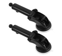 KAILIKETIY 2pcs Car Phone Mount Suction Cup Replacement Parts with 17mm Ball Joint, Black Plastic Dashboard Base for Windshield and Car Interior, Flexible Angle Adjustment and Easy