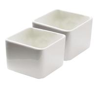 KAILIKETIY 2pcs Ceramic Square Dipping Bowls 180ml Soy Sauce Seasoning Plates Small Appetizer Dishes for Restaurant and Home Use