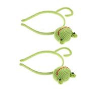 KAILIKETIY 2pcs Cute Frog Headbands for Women Diy Knitted Big Eyes Hair Accessories for Skincare and Costume Parties Vintage Style for Frog Lovers and Themed Events