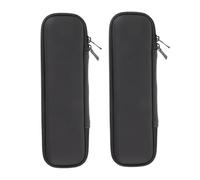 KAILIKETIY 2pcs Electric Toothbrush Travel Case with Breathable Mesh Pocket Durable Eva Hard Shell Holder for Toothbrush and Toothpaste Storage Lightweight Portable Black for Adults