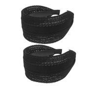 KAILIKETIY 2Pcs Extra Wide Non Slip Hair Bands for Women Breathable Mesh Headbands Elegant Boho Style Thick Face Washing Accessories for Daily Wear