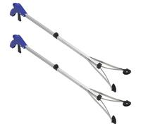 KAILIKETIY 2pcs Foldable Aluminum Alloy Trash Picker Tools Grabber Reacher with Multi-Purpose Claw for Outdoor in Water Use, Lightweight Assist Aid for Wheelchair Users and Disabled