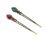 KAILIKETIY 2pcs Hairpin Hairpin Vintage Chopsticks for Women Hair Sticks Hair Accessories for Buns Styling for Buns Random Style