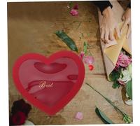 KAILIKETIY 2pcs Heart Shaped Boxes Window for Flowers and Perfume Red DIY Valentines Day Set Empty Heart Cookie Boxes for Weddings and Birthdays