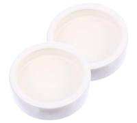 KAILIKETIY 2pcs Large Ceramic Reptile Food Bowls Escape-proof Feeding Dishes for Lizards Geckos Bearded Dragons Snake Water Bowl Suitable for Terrarium Use