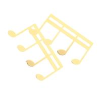 KAILIKETIY 2pcs Metal Sheet Music Folder Gold Guitar Piano Book Clips Music Note Fastener for Outdoor Playing Reading Page Holder