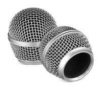 KAILIKETIY 2Pcs Microphone Grill Heads Mesh Replacement for Robust Construction Easy Installation Enhanced Sound Clarity Compatible with Studio Microphones