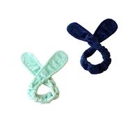 KAILIKETIY 2pcs Plush Rabbit Ears Hair Hoops Women Flexible Headwrap Hair Band for Wedding Accessories and Casual Daily Use