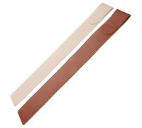 KAILIKETIY 2pcs Portable Drumstick Storage Bag Pu Leather Drumstick Holder Dustproof Case Zipper for Drummers Brown and Beige Drum Stick Bags