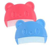 KAILIKETIY 2pcs Portable Hair Combs Fine Tooth Comb for Cradle Cap Removal Cute Bear Design for Newborns Toddlers Gentle Grooming Kit Easy to Clean Travel-Friendly