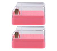 KAILIKETIY 2pcs Professional Nail Drill Bits Storage Box Efile Nails Drill Bit Holder Organizer Cuticle Case for Diy